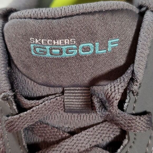 Ladies Spikeless Golf Shoes - Skechers GO GOLF Eagle - Range Grey/Blue Size 7½ W - Picture 7 of 8